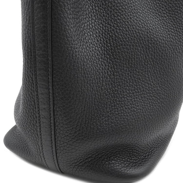 エルメス HERMES ピコタンロックMM ブラック トリヨンクレマンス ハンドバッグ シルバー金具 黒