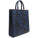 ルイヴィトン LOUIS VUITTON サックプラ ブルー エキゾチックレザー トートバッグ シルバー金具 青 マーブル 希少