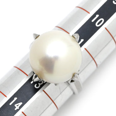 ノンブランド NON BRAND 白蝶パールリング プラチナシルバー Pt900 パール リング 指輪 1粒 1P PM900 12号