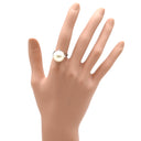 ノンブランド NON BRAND 白蝶パールリング プラチナシルバー Pt900 パール リング 指輪 1粒 1P PM900 12号