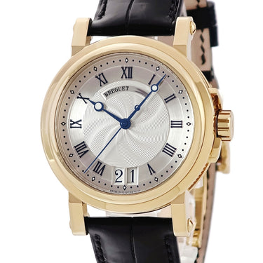 腕時計 ブレゲ BREGUET マリーン2 ラージデイト 5817BA/12/9V8 自動巻き メンズ K18YG無垢 ギヨシェ ローマン 青針