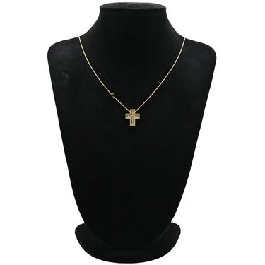 ダミアーニ DAMIANI ベルエポック S イエローゴールド K18YG ダイヤモンド ネックレス ペンダント 750 18金 クロス 十字架