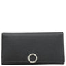 ブルガリ BVLGARI ブルガリブルガリ 30412 ブラック グレインレザー 長財布 シルバー金具 黒 二つ折り