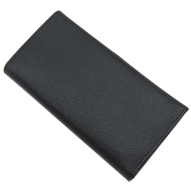 ブルガリ BVLGARI ブルガリブルガリ 30412 ブラック グレインレザー 長財布 シルバー金具 黒 二つ折り