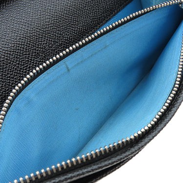 ブルガリ BVLGARI ブルガリブルガリ 30412 ブラック グレインレザー 長財布 シルバー金具 黒 二つ折り