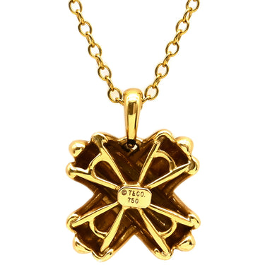 ティファニー Tiffany & Co シグネチャー イエローゴールド K18YG ネックレス Au750