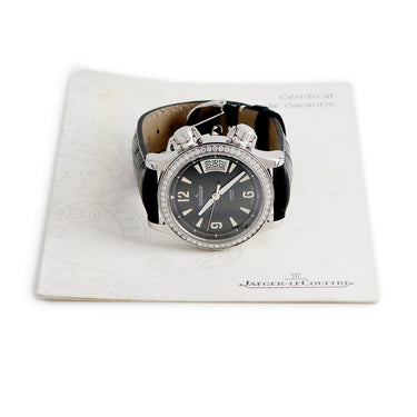 腕時計 ジャガールクルト JAEGER LECOULTRE マスター コンプレッサー レディ 148.8.37 自動巻き レディース 純正ダイヤ デイト ブラック 黒