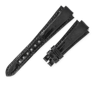 ハリーウィンストン Harry Winston プルミエール用 クロコバンド ブラック クロコダイル 腕時計パーツ 純正 替え ベルト ストラップ 予備 20mm ブラック 黒 バネ棒