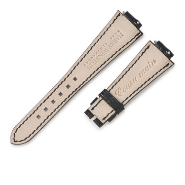 ハリーウィンストン Harry Winston プルミエール用 クロコバンド ブラック クロコダイル 腕時計パーツ 純正 替え ベルト ストラップ 予備 20mm ブラック 黒 バネ棒