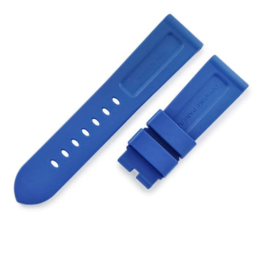 パネライ PANERAI 純正 ルミノール用 ラバーバンド ブルー ラバー 腕時計パーツ 未使用 替え ベルト ストラップ 尾錠用 予備 交換 スペア 24ｍｍ ブルー 青