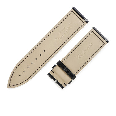 フランクミュラー FRANCK MULLER 純正 ロングアイランド 1000用 クロコバンド ブラック クロコダイル 腕時計パーツ 新品未使用 替え ベルト シャイニー 艶有り 22mm ブラック