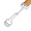 カルティエ Cartier 純正 サントス ドゥ カルティエ MM用 レザーバンド キャメルブラウン レザー ステンレススチール 腕時計パーツ 替え ベルト 本革 18ｍｍ ブラウン バックル付き