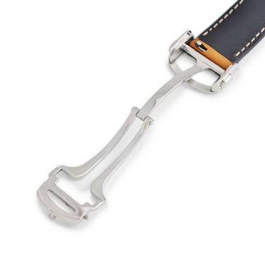 カルティエ Cartier 純正 サントス ドゥ カルティエ MM用 レザーバンド キャメルブラウン レザー ステンレススチール 腕時計パーツ 替え ベルト 本革 18ｍｍ ブラウン バックル付き