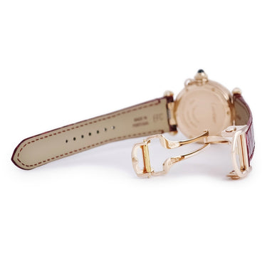 腕時計 カルティエ Cartier パシャ ドゥ カルティエ WJPA0021 クオーツ レディース K18RG無垢 純正ダイヤ グリッド ギヨシェ