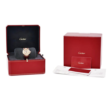 腕時計 カルティエ Cartier パシャ ドゥ カルティエ WJPA0021 クオーツ レディース K18RG無垢 純正ダイヤ グリッド ギヨシェ