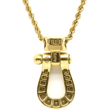 フレッド FRED フォース10 ミディアムモデル チェーンセット 3B0201 7B0230 イエローゴールド K18YG ダイヤモンド ネックレス Au750 18K 18金 ダイヤ サテンコード