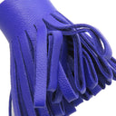 エルメス HERMES カルメン ウノドス ローズパープル×ブルーエレクトリック ラムスキン キーリング シルバー金具 紫 青 フリンジ キーホルダー