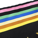 ルイヴィトン LOUIS VUITTON LV × TM モノグラムマルチカラー M71914 ブラック×マルチカラー シルク スカーフ 黒 村上隆