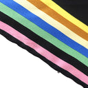 ルイヴィトン LOUIS VUITTON LV × TM モノグラムマルチカラー M71914 ブラック×マルチカラー シルク スカーフ 黒 村上隆