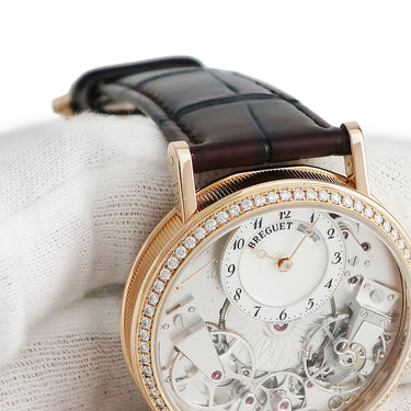 腕時計 ブレゲ BREGUET トラディション レディ 7038BR/18/9V6/D00D 自動巻き レディース K18RG無垢 純正ダイヤ スケルトン シェル