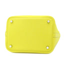 エルメス HERMES ピコタンロックPM ライム トリヨンクレマンス ハンドバッグ シルバー金具 黄色