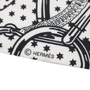 エルメス HERMES ツイリー ホワイト×マリン×ブラック シルク スカーフ 【EPERON D'OR BANDANA/エプロン ドール】