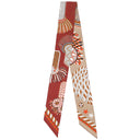 エルメス HERMES ツイリー ベージュ×テラコッ×オレンジ シルク スカーフ 【EPAULETTES DE GALA/式典肩章】