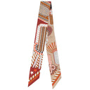 エルメス HERMES ツイリー ベージュ×テラコッ×オレンジ シルク スカーフ 【EPAULETTES DE GALA/式典肩章】