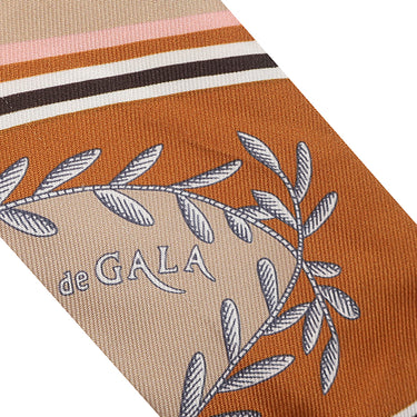 エルメス HERMES ツイリー ベージュ×テラコッ×オレンジ シルク スカーフ 【EPAULETTES DE GALA/式典肩章】