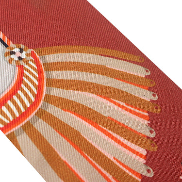 エルメス HERMES ツイリー ベージュ×テラコッ×オレンジ シルク スカーフ 【EPAULETTES DE GALA/式典肩章】