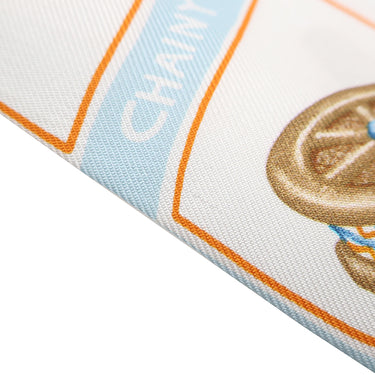 エルメス HERMES ツイリー アクア×オレンジ×ジョーヌ シルク スカーフ 【FUNNY ICE CREAM/ファニーアイスクリーム】