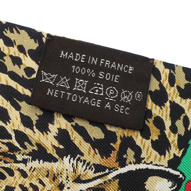 エルメス HERMES ツイリー エメラルド×ローズ×ブラウン シルク スカーフ 【JUNGLE LOVE LOVE/ジャングル ラブ ラブ】