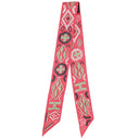 エルメス HERMES ツイリー ローズ×ヴェール×ブラック シルク スカーフ 【KELLY EN PERLES/ケリーアンペルル】