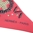 エルメス HERMES ツイリー ローズ×ヴェール×ブラック シルク スカーフ 【KELLY EN PERLES/ケリーアンペルル】