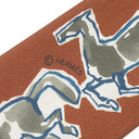 エルメス HERMES ツイリー キャラメル×カーキ×ホワイト シルク スカーフ 【CHEVAUX EN LIBERTE/自由の馬】