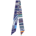 エルメス HERMES ツイリー インディゴ×ローズ×マルチカラー シルク スカーフ 【VOLTES ET PIROUETTES/ヴォルト エ ピルエット】