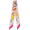 エルメス HERMES ツイリー ローズ×ヴェール×マルチカラー シルク スカーフ 【SPRINGS SPRINGS/スプリング スプリング】