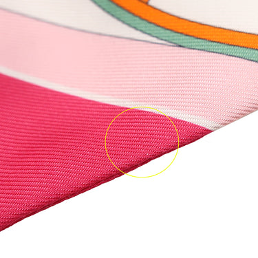 エルメス HERMES ツイリー ローズ×ヴェール×マルチカラー シルク スカーフ 【SPRINGS SPRINGS/スプリング スプリング】