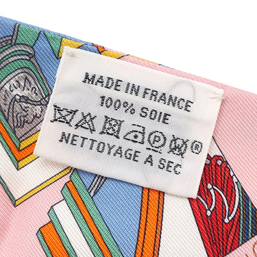 エルメス HERMES ツイリー ローズ×ヴェール×マルチカラー シルク スカーフ 【SPRINGS SPRINGS/スプリング スプリング】