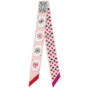 エルメス HERMES ツイリー ローズナクレ×フューシャ×ルージュ シルク スカーフ 【JEU DE CARTES/ジュー ドゥ カルト】