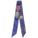 エルメス HERMES ツイリー ブルーインディゴ×ジョーヌ×マルチカラー シルク スカーフ 【LA DANSE DES AMAZONES/アマゾンのダンス】