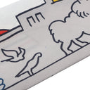 エルメス HERMES ツイリー グリペール×ブルー×ジョーヌ シルク スカーフ 【LES CHIENS PARISIENS/パリジャンの犬】