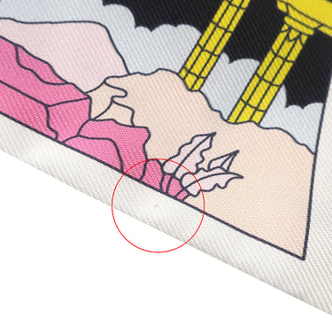 エルメス HERMES ツイリー ブラック×ローズ×ジョーヌ シルク スカーフ 新品 未使用【FACTORY SUITE/ファクトリー スーツ】