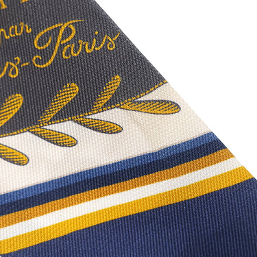 エルメス HERMES ツイリー マリン×ゴールド×ホワイト シルク スカーフ 【EPAULETTES DE GALA/式典肩章】