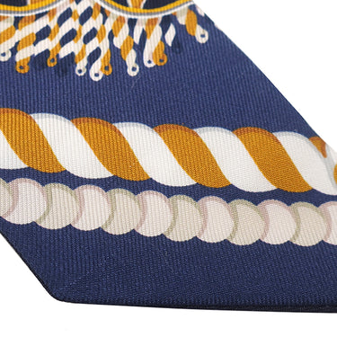 エルメス HERMES ツイリー マリン×ゴールド×ホワイト シルク スカーフ 【EPAULETTES DE GALA/式典肩章】