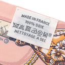 エルメス HERMES ツイリー ローズ プードル×ジョーヌ シルク スカーフ 【CAVALCADES/騎馬行進】