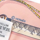 エルメス HERMES ツイリー ローズ プードル×ジョーヌ シルク スカーフ 【CAVALCADES/騎馬行進】