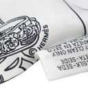 エルメス HERMES ツイリー ブラック×ホワイト×マルチカラー シルク スカーフ BRIDES DE GALA EN FLEURS & EYELINER/ブリッド ドゥ ガラ アン フルール & アイライナー