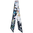 エルメス HERMES ツイリー ブルーノワール×モーヴ×マルチカラー シルク スカーフ 新品 未使用【SUR MON NUAGE/私の雲】