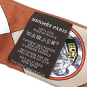 エルメス HERMES ツイリー ブラック×ホワイト×キャメル シルク レザー スカーフ 【COLLIERS ET CHIENS/首輪と犬】